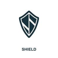 Shield icon. Monochrome simple element from civil rights collection. Creative Shield icon for web design, templates, infographics and more vector