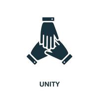 Unity icon. Monochrome simple element from civil rights collection. Creative Unity icon for web design, templates, infographics and more vector