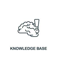 Knowledge Base icon from customer service collection. Simple line element Knowledge Base symbol for templates, web design and infographics vector