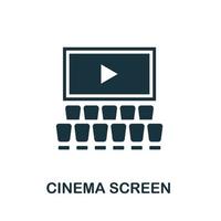 Cinema Screen icon. Simple element from cinema collection. Creative Cinema Screen icon for web design, templates, infographics and more vector