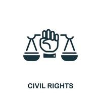 Civil Rights icon. Monochrome simple element from civil rights collection. Creative Civil Rights icon for web design, templates, infographics and more vector