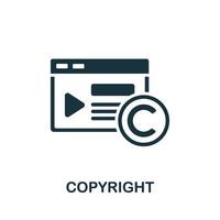 Copyright icon. Simple element from content marketing collection. Creative Copyright icon for web design, templates, infographics and more vector