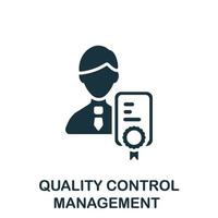 Quality Control Management icon. Simple element from company management collection. Creative Quality Control Management icon for web design, templates, infographics and more vector