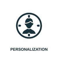 Personalization icon. Simple element from content marketing collection. Creative Personalization icon for web design, templates, infographics and more vector