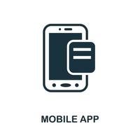 Mobile App icon. Simple illustration from creative package collection. Creative Mobile App icon for web design, templates, infographics and more vector