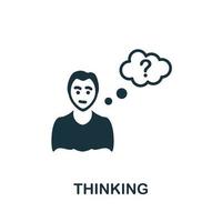 Thinking icon. Simple illustration from creative package collection. Creative Thinking icon for web design, templates, infographics and more vector