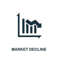 Market Decline icon. Simple element from Crisis collection. Creative Market Decline icon for web design, templates, infographics and more vector