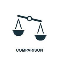 Comparison icon. Monochrome simple element from digital service collection. Creative Comparison icon for web design, templates, infographics and more vector