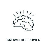 Knowledge Power icon from education collection. Simple line Knowledge Power icon for templates, web design and infographics vector