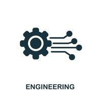 Engineering icon. Creative simple design from artificial intelligence icons collection. Filled engineering icon for infographics and banner vector