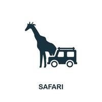 icono de safari de la colección de australia. icono de safari de línea simple para plantillas, diseño web e infografía vector