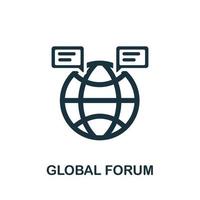 Global Forum icon. Simple element from business organization collection. Creative Global Forum icon for web design, templates, infographics and more vector