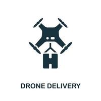 Drone Delivery icon. Simple illustration. Drone Delivery icon for web design, templates, infographics and more vector