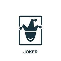Joker icon. Simple element from casino collection. Creative Joker icon for web design, templates, infographics and more vector