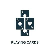 Playing Cards icon. Simple element from casino collection. Creative Playing Cards icon for web design, templates, infographics and more vector