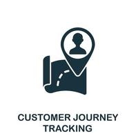 Customer Journey Tracking icon from digitalization collection. Simple line Customer Journey Tracking icon for templates, web design vector