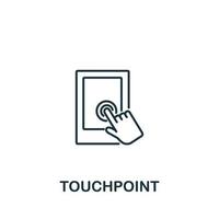 Touchpoint icon from customer service collection. Simple line element Touchpoint symbol for templates, web design and infographics vector