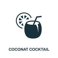 icono de cóctel de coco. elemento simple de la colección de bebidas. icono creativo de cóctel de coco para diseño web, plantillas, infografías y más vector