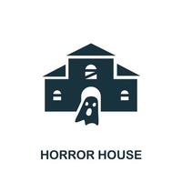 icono de la casa de terror. elemento simple de la colección del parque de atracciones. icono creativo de la casa de terror para diseño web, plantillas, infografías y más vector