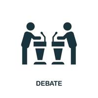 Debate icon. Simple element from business management collection. Creative Debate icon for web design, templates, infographics and more vector