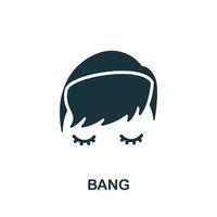 Bang icon. Simple element from beauty salon collection. Creative Bang icon for web design, templates, infographics and more vector