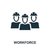 Workforce icon. Simple element from business management collection. Creative Workforce icon for web design, templates, infographics and more vector