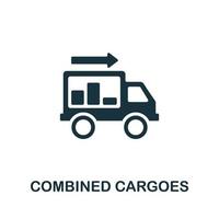 Combined Cargoes icon. Simple illustration. Combined Cargoes icon for web design, templates, infographics and more vector