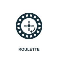 Roulette icon. Simple element from casino collection. Creative Roulette icon for web design, templates, infographics and more vector