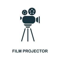 icono del proyector de película. elemento simple de la colección de cine. icono de proyector de cine creativo para diseño web, plantillas, infografías y más vector