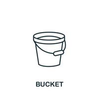 Bucket icon from cleaning collection. Simple line element Bucket symbol for templates, web design and infographics vector