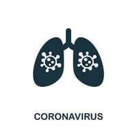 Coronavirus icon. Simple line element Coronavirus symbol for templates, web design and infographics vector