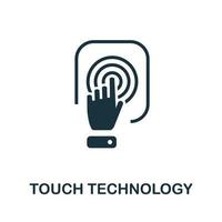 Touch Technology icon. Simple illustration from creative package collection. Creative Touch Technology icon for web design, templates, infographics and more vector