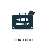 Portfolio icon. Simple illustration from creative package collection. Creative Portfolio icon for web design, templates, infographics and more vector