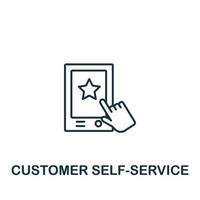 Customer Self-Service icon from customer service collection. Simple line element Customer Self-Service symbol for templates, web design and infographics vector