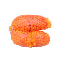Fresh orange caviar fish roe isolated on white background with clipping path in png file format, Concept of healthy eating