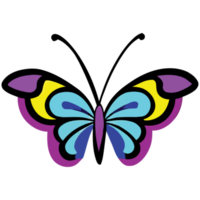 mariposa colorida imagen png con fondo transparente