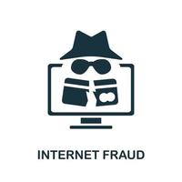 Internet Fraud icon from banned internet collection. Simple line Internet Fraud icon for templates, web design and infographics vector