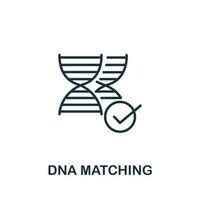 icono de búsqueda de ADN de la colección de autenticación. símbolo de búsqueda de ADN de elemento de línea simple para plantillas, diseño web e infografía vector