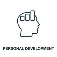 ícono de desarrollo personal de la colección de capacitación empresarial. icono de desarrollo personal de línea simple para plantillas, diseño web e infografía vector