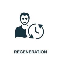 Regeneration icon. Simple illustration from biohacking collection. Creative Regeneration icon for web design, templates, infographics vector