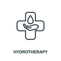 Hydrotherapy icon from alternative medicine collection. Simple line Hydrotherapy icon for templates, web design and infographics vector