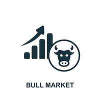 Bull Market icon. Simple element from business management collection. Creative Bull Market icon for web design, templates, infographics and more vector