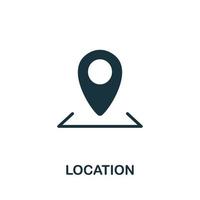 Location icon. Monochrome simple element from civil rights collection. Creative Location icon for web design, templates, infographics and more vector