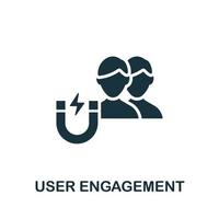 User Engagement icon. Simple element from content marketing collection. Creative User Engagement icon for web design, templates, infographics and more vector