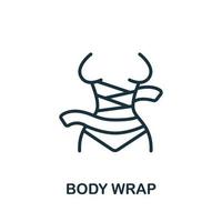 Body Wrap icon. Simple element from cosmetology collection. Creative Body Wrap icon for web design, templates, infographics and more vector