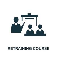 Retraining Course icon. Simple element from business management collection. Creative Retraining Course icon for web design, templates, infographics and more vector