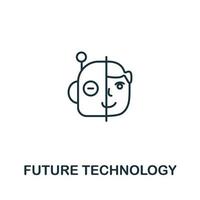 Future Technology icon from artificial intelligence collection. Simple line Future Technology icon for templates, web design and infographics vector