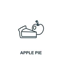 Apple Pie icon from bakery collection. Simple line element Apple Pie symbol for templates, web design and infographics vector