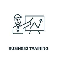 Business Training icon. Simple line element Business Training symbol for templates, web design and infographics vector