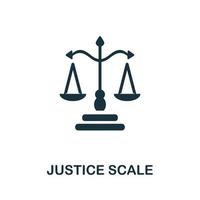 Justice Scale icon. Monochrome simple element from civil rights collection. Creative Justice Scale icon for web design, templates, infographics and more vector